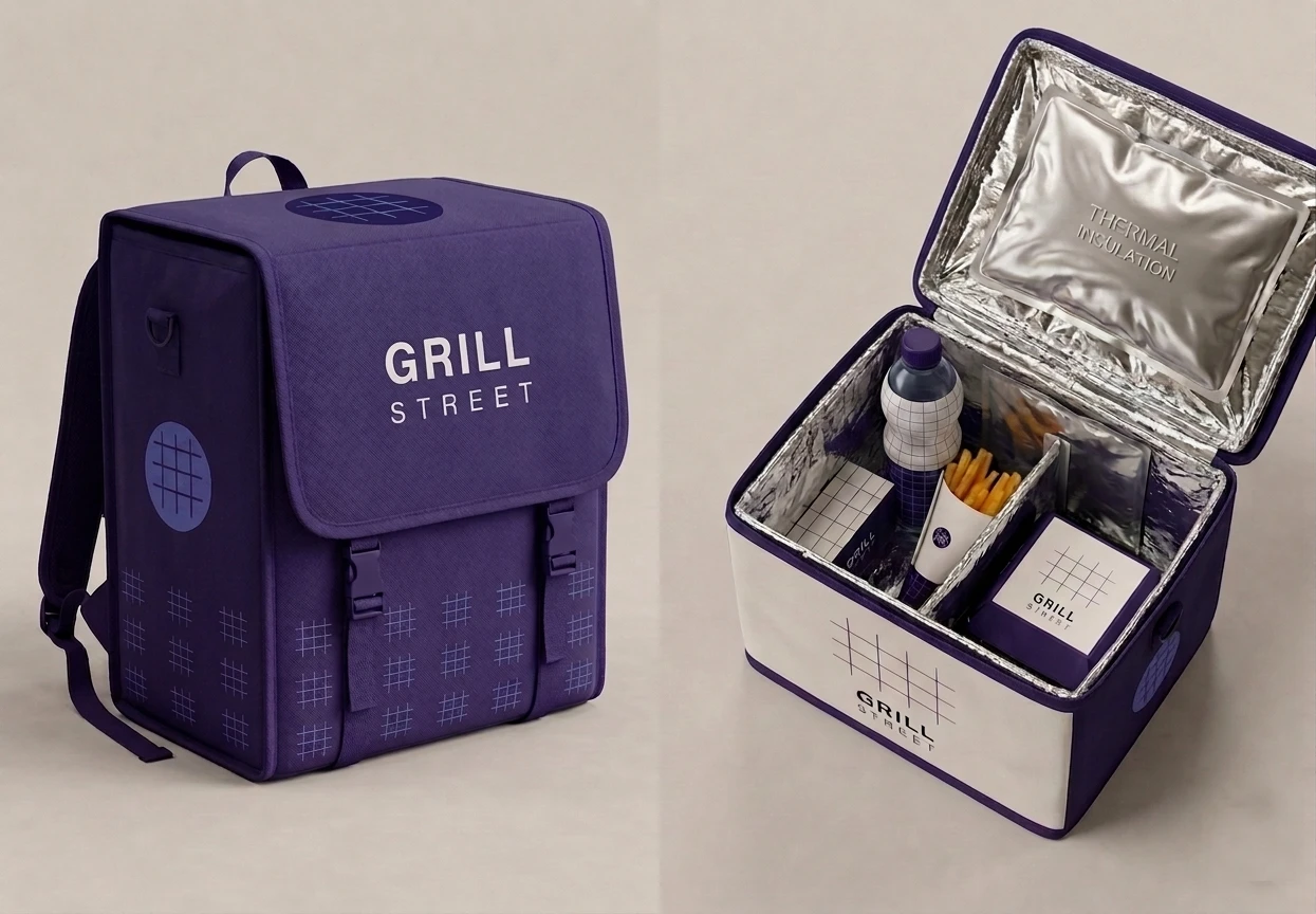 Grill Street — borsa delivery termica e box isotermico brandizzati